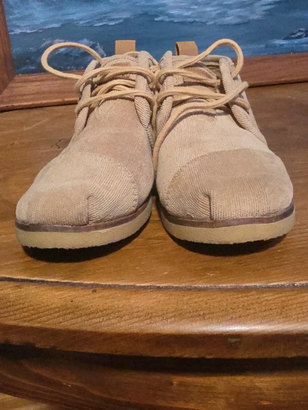 Toms Women's Chukka Boots in Tan Canvas, W 8.5